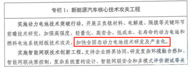 固態(tài)電池或?qū)⒈涣袨樾履茉雌嚭诵募夹g(shù)攻關(guān)工程